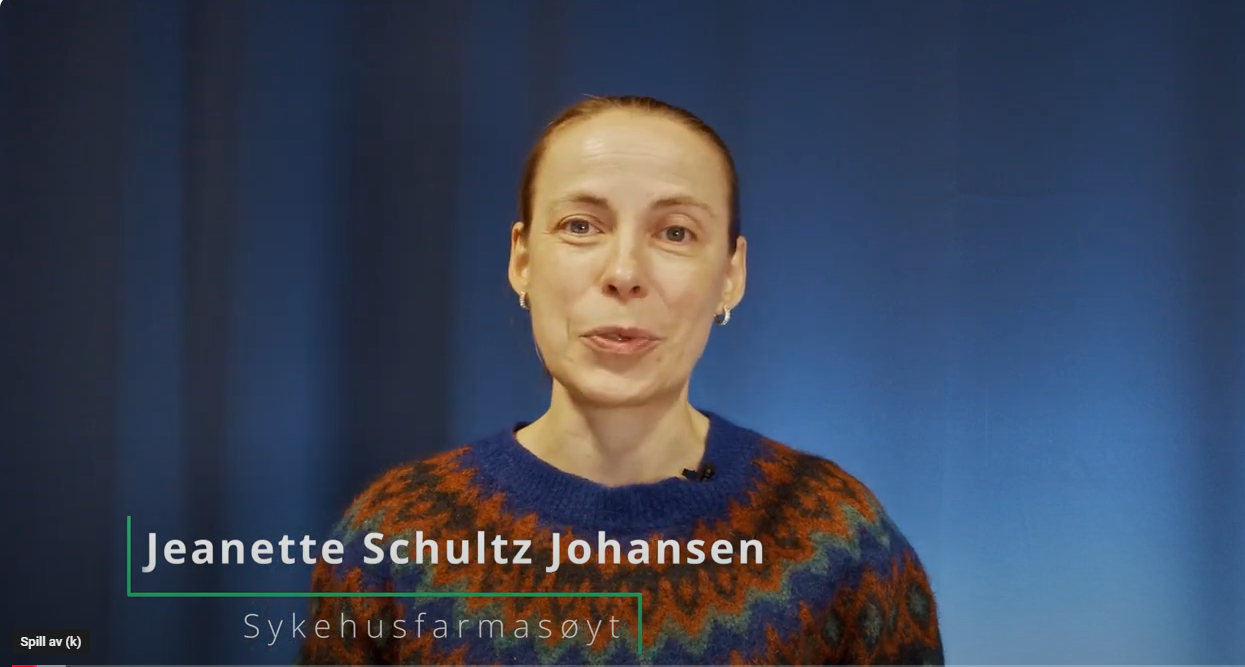 Skjermbilde av foredragsholder