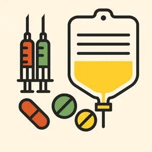Antibiotika i grønt, gult og rødt